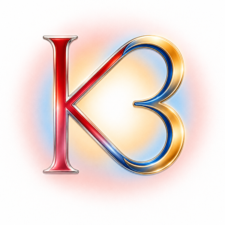 K3 Potter — metallic K3 emblem that becomes a heart